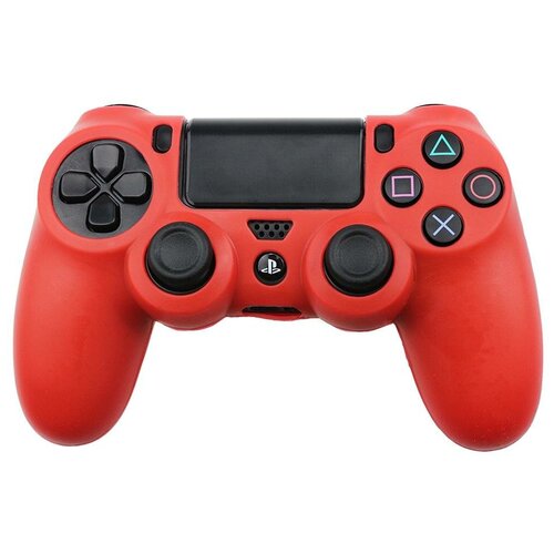 Защитный силиконовый чехол Controller Silicon Case для геймпада Sony Dualshock 4 Wireless Controller (Красный) (PS4) защитный силиконовый чехол controller silicon case для геймпада sony dualshock 4 wireless controller черепа grean eyes ps4