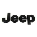 Эмблема надпись шильдик Jeep / Джип черный матовый 133x40 мм - изображение