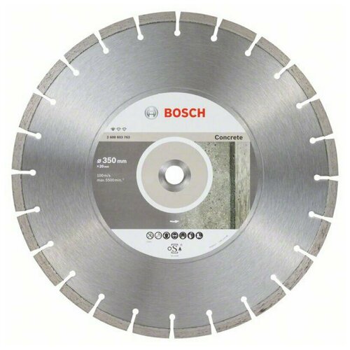 фото Алмазный диск standard for concrete 350x20,00x2,8x10 мм bosch 2608603763