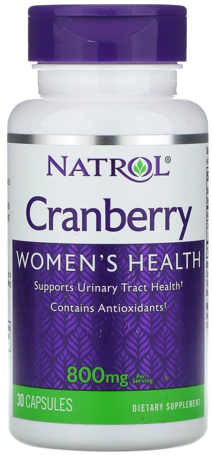 Natrol Cranberry капс., 800 мг, 500 г, 30 шт.