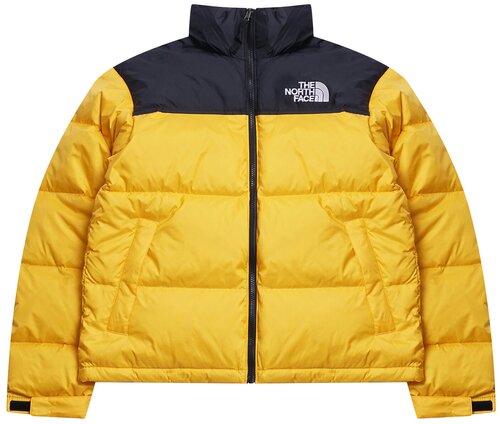 Пуховик The North Face, размер XS, желтый, золотой