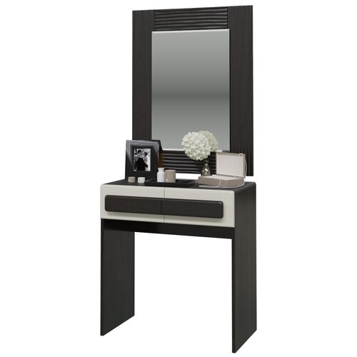 Стол туалетный с зеркалом Престиж цвет венге цаво/жемчужный лён