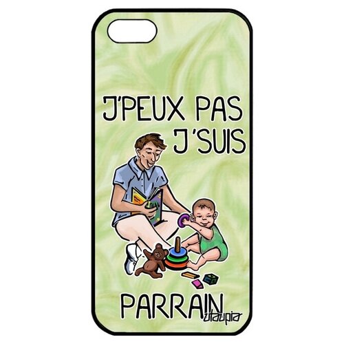 фото Защитный чехол на смартфон // apple iphone 5 5s se (2016) // "не могу - стал крестным!" рисунок семья, utaupia, светло- зеленый