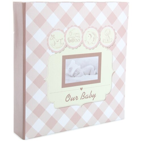 Фотоальбом-папка, альбом для фотографий, 500 фото 10х15, our baby, розовый GF 5762