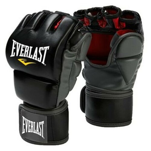 перчатки тренировочные everlast pro style grappling lxl серые Перчатки тренировочные Everlast Grappling SM черные