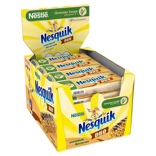 фото Батончик мюсли nesquik duo злаковый,витамины,минералы, 16штx23г/уп