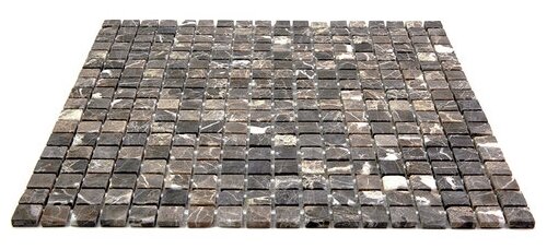 Мозаика из мрамора Natural Mosaic 4M022-15T-(Emperador-Dark) 4 мм коричневый темный квадрат матовый - фотография № 10