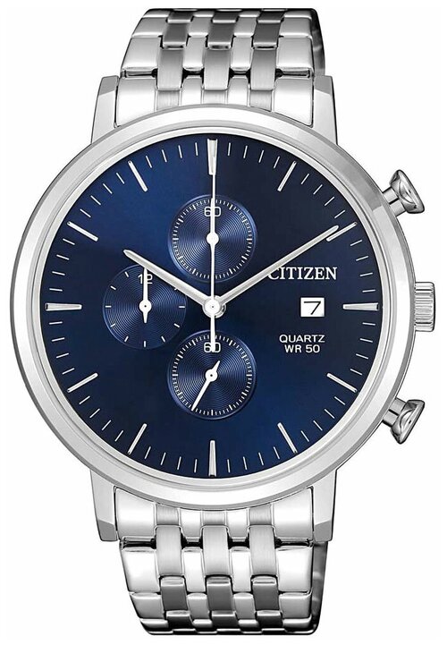 Наручные часы CITIZEN Quartz AN3610-55L, синий, серебряный