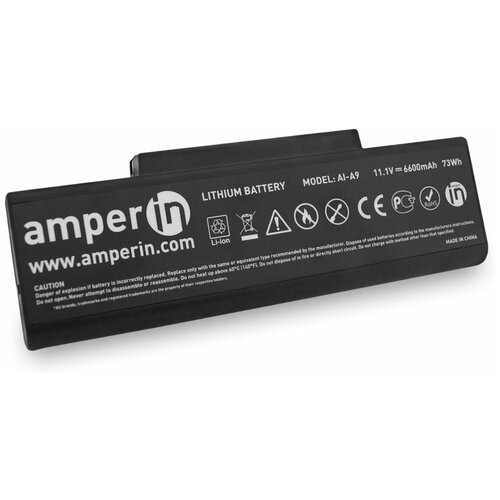 фото Аккумуляторная батарея усиленная amperin для ноутбука asus f3jm (6600mah)