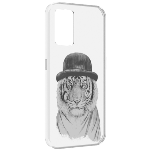 Чехол MyPads тигр британец для Oppo K10 4G задняя-панель-накладка-бампер
