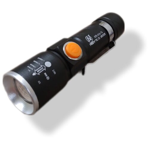 Светодиодный LED фонарь с зарядкой от USB / карманный фонарик / фонарик с режимами