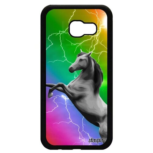 фото Противоударный чехол для смартфона // samsung galaxy a5 2017 // "лошадь" мустанг лощадка, utaupia, оранжевый