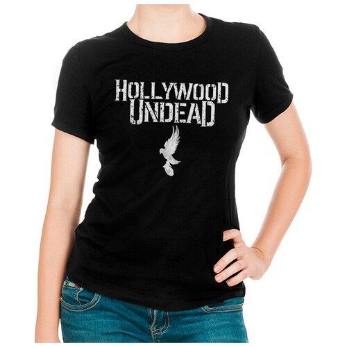 Футболка Design Heroes Группа Hollywood Undead Женская Черная XL