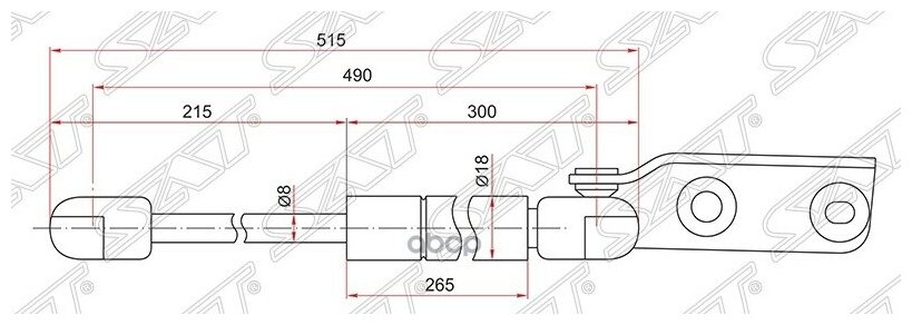 Амортизатор Крышки Багажника Nissan Ad/Wingroad Y11 99-05 Rh Sat арт. ST-90452-WD000