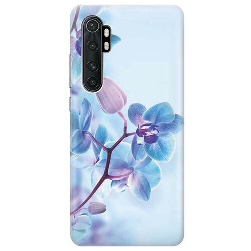 фото Ультратонкий силиконовый чехол-накладка для xiaomi mi note 10 lite с принтом "синий цветок на синем" gosso