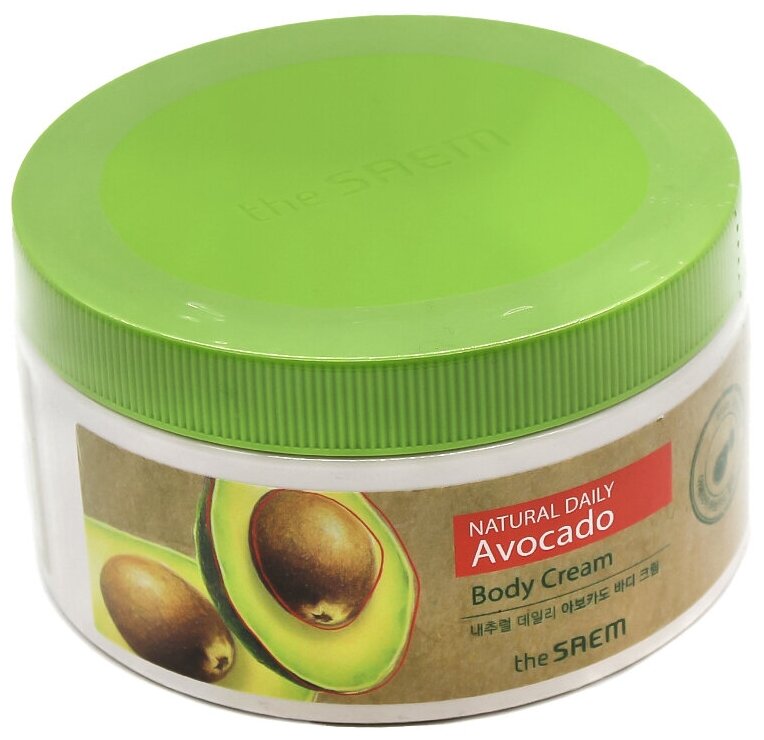 The Saem / Питательный крем для тела с экстрактом авокадо Care Plus Avocado Body Cream , 300 мл / Корейская косметика