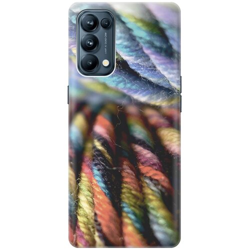 фото Силиконовый чехол на oppo reno5 / оппо рено5 с принтом "пряжа gosso