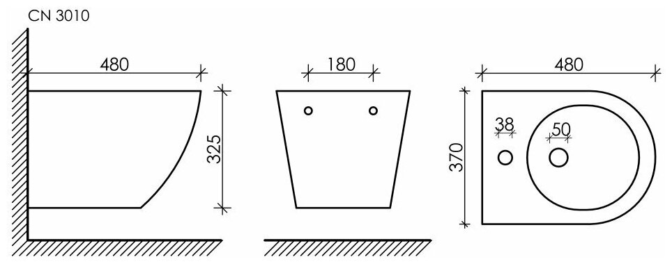 Биде подвесное CERAMICA NOVA FORMA CN3010