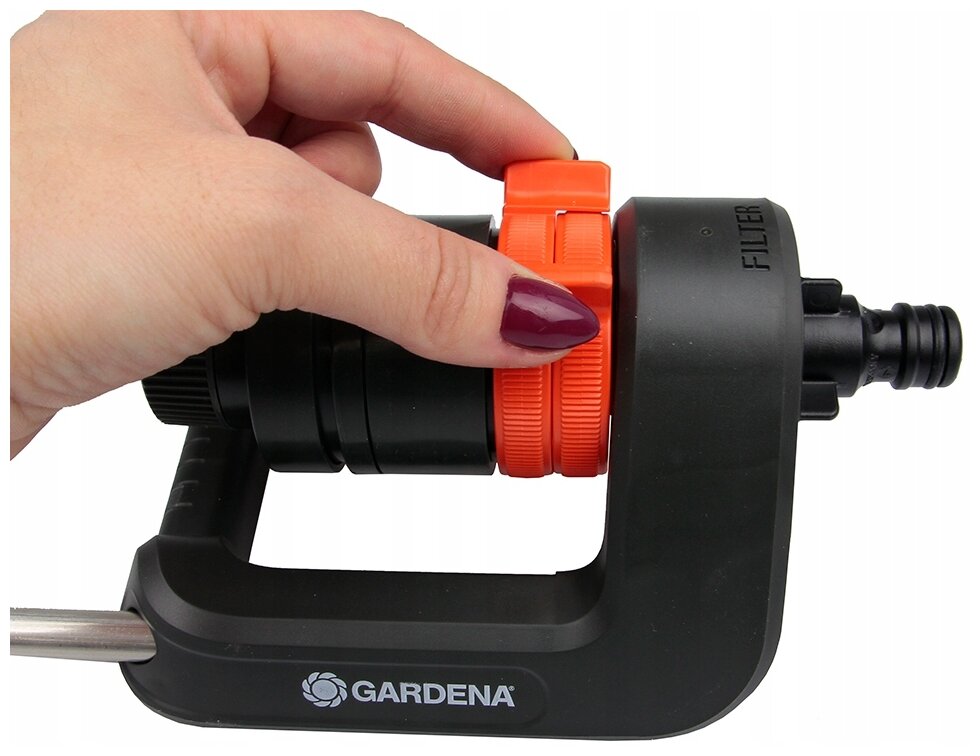 Дождеватель Gardena Aqua S осцилирующий черный оранжевый (18700-20.000.00) - фото №6