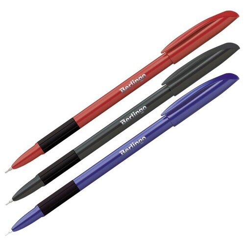 Ручка шариковая 0,7 мм, Berlingo Metallic Pro, стержень синий