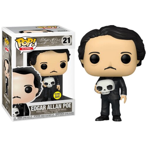 Фигурка Funko POP Edgar Allan Poe with Skull GitD (Эксклюзив Barnes and Noble) из серии Icons фигурка funko pop frankenstein with flower gitd vaulted эксклюзив walgreens из серии universal monsters