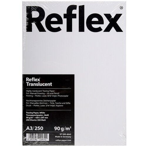 Калька REFLEX А3, 90 г/м, 250 листов, Германия, белая, R17310