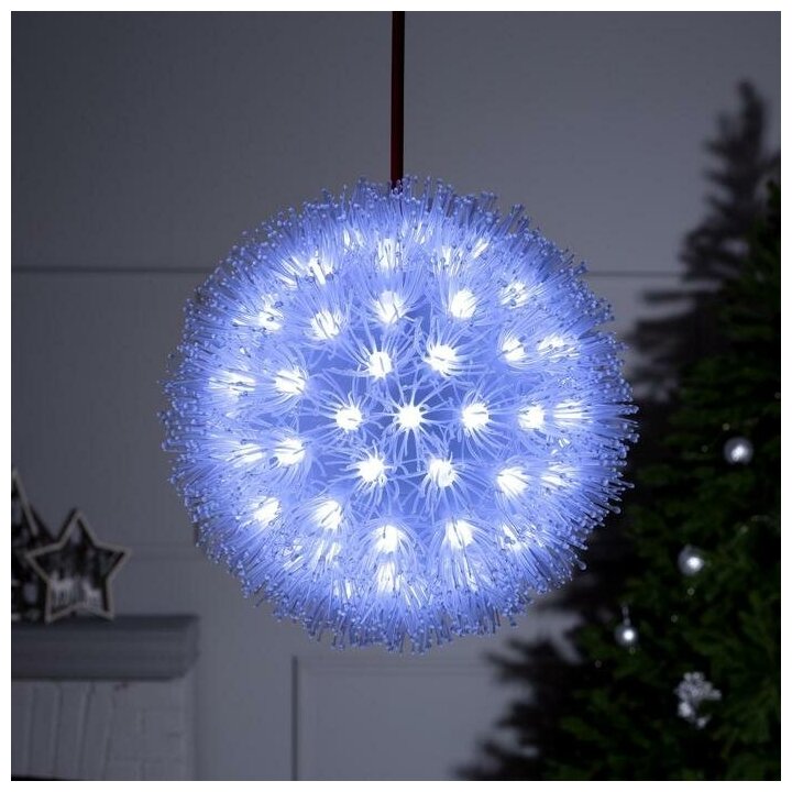 Фигура пластиковая"Ёжик" D=18 см, 220В, 100 Led, Белый Luazon Lighting 5060100 .