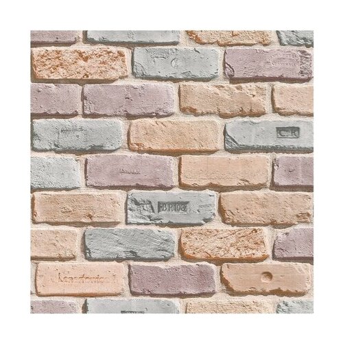 Обои бумажные дуплекс 0,53х10 м Кирпичи, цвет крем 301-02