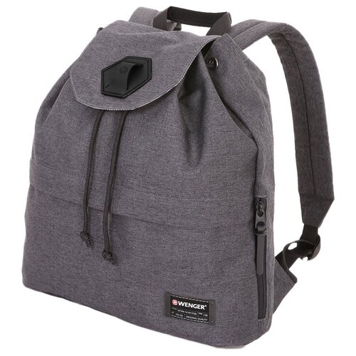 фото Городской рюкзак wenger 13'', cерый, ткань grey heather/ полиэстер 600d pu , 33х13х39 см, 16 л