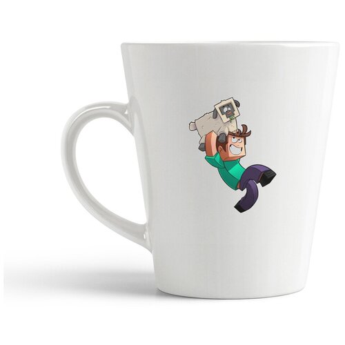 фото Кружка-латте coolpodarok майнкрафт minecraft ( на голове овца)