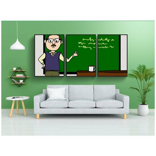 фото Набор модулных постеров для интерьера "мужчина, человек, учитель" 60x90 см. в тубусе, без рамки lotsprints