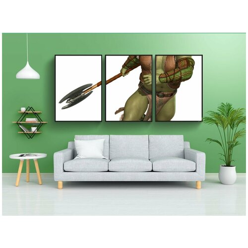 фото Набор модулных постеров для интерьера "орк, людоед, тролль" 60x90 см. в тубусе, без рамки lotsprints