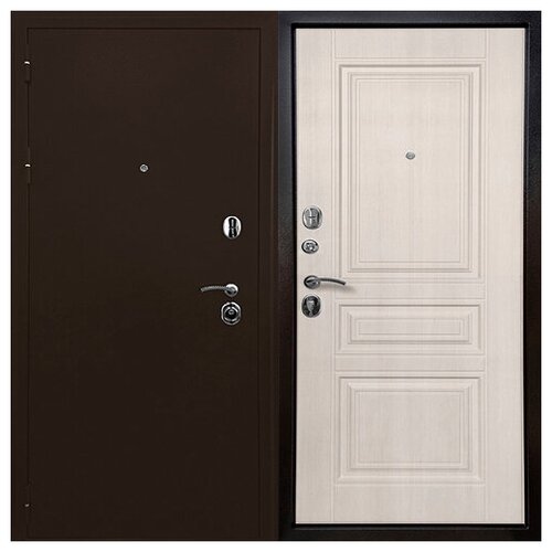 Дверь Ратибор Витраж 3К Лиственница Беж (860*2050 мм., Петли справа)