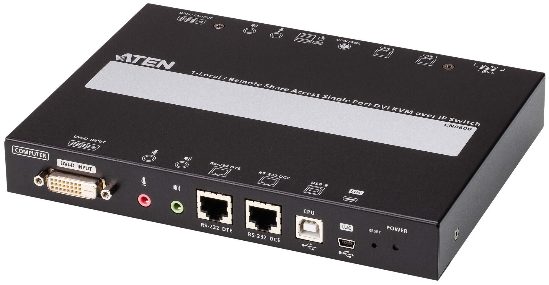 IP KVM Переключатель ATEN CN9600 / CN9600-AT-G, 1-портовый DVI KVM коммутатор с доступо... ATEN CN9600-AT-G