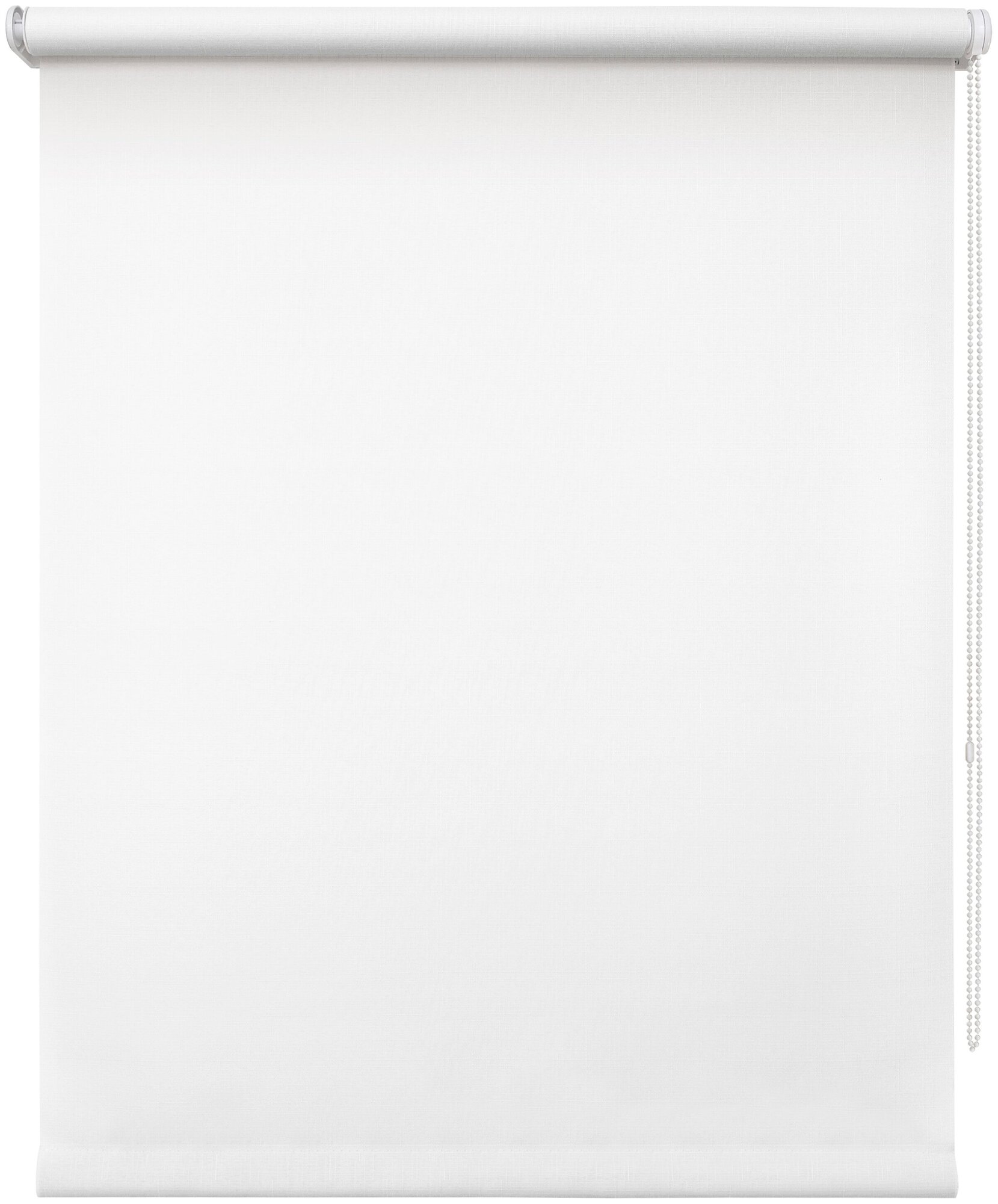 Рулонные шторы с направляющими струнами 60 x 175 см Лен белый - Жалюзи на окна кухни и гостиной - фотография № 2