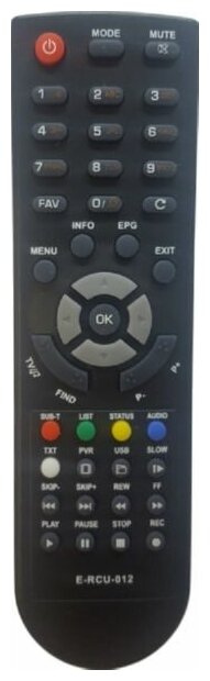 Пульт DVB-T2 GL100 (E-RCU-012) для ресиверов GLOBO