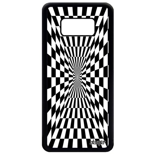 фото Необычный чехол на мобильный // galaxy s8 // "иллюзия шахмат" зеркало графический, utaupia, черный