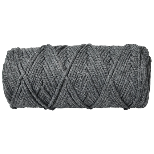 фото Пряжа узелки из питера шнур для рукоделия, 100 % хлопок, 220 г, 100 м, 1 шт., серый