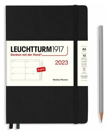 Еженедельник датированный Leuchtturm1917 Medium, 72 листа, А5, черный