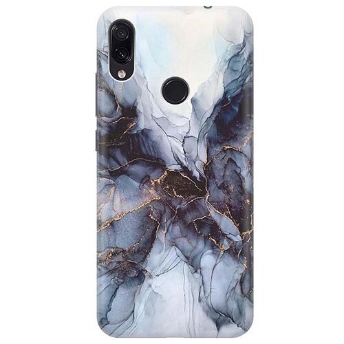 фото Ультратонкий силиконовый чехол-накладка для xiaomi redmi note 7 / note 7 pro с принтом "черно-белый мрамор" gosso
