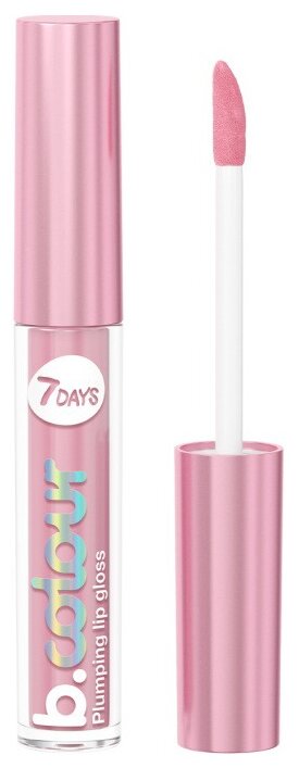 7DAYS блеск для губ с эффектом плампинга b.colour, 02 soft pink