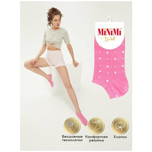 MiNiMi TREND 4203, носки в горошек (Fuxia / 35-38)