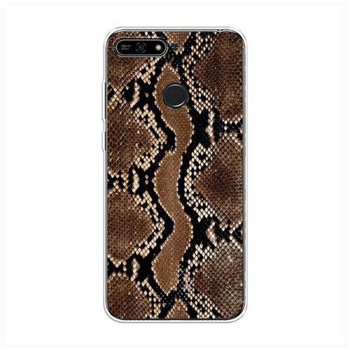 фото Силиконовый чехол "кожа питона" на honor 7a pro / хонор 7а про case place