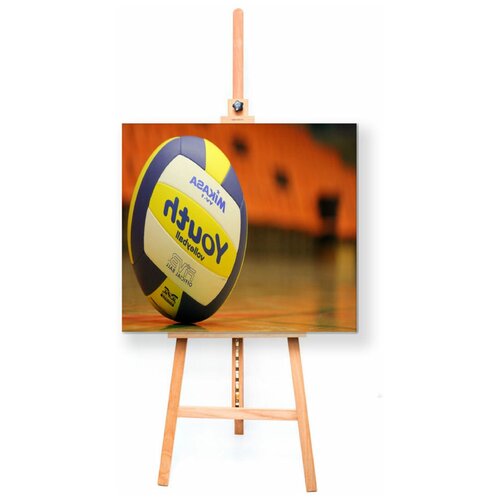 интерьерная картина на дереве спорт лого wаллпапер Интерьерная картина Coolpodarok Волейбол Волейбольный мяч Спорт Синий Желтый