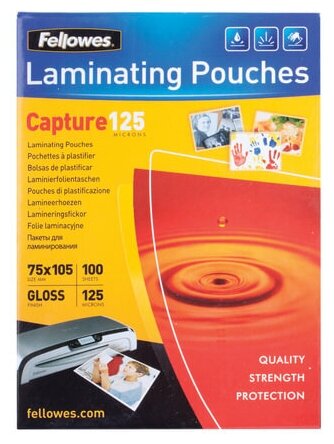 фото Пакетная пленка для ламинирования Fellowes 75x105 мм FS-53069 125 мкм