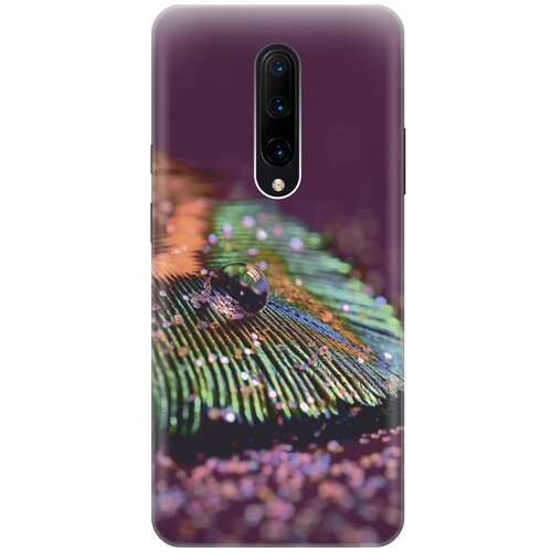 Силиконовый чехол на OnePlus 7 Pro, ВанПлюс 7 Про с эффектом блеска Капля на пере силиконовый чехол звезда на oneplus 7 pro ванплюс 7 про с эффектом блика