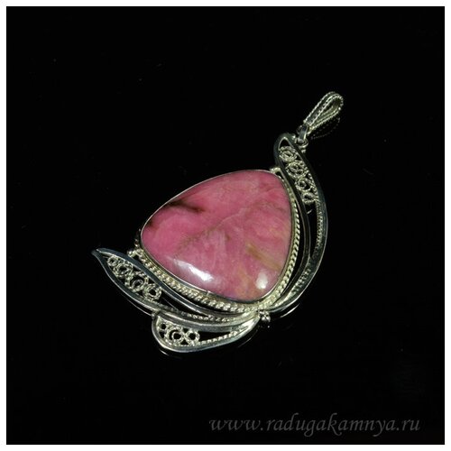 фото Подвеска, родонит, розовый кулон родонит 45*67мм