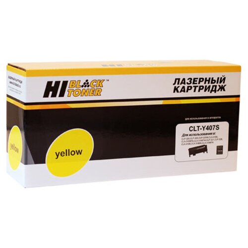 Тонер-картридж Hi-Black (HB-CLT-Y407S) для Samsung CLP-320/320n/325/CLX-3185, Y, 1K картридж samsung clt y407s yellow желтый