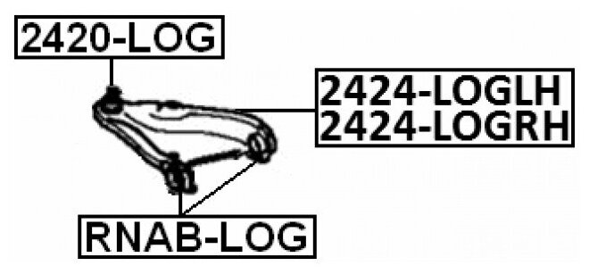 Опора шаровая переднего нижнего рычага Febest 2420-LOG