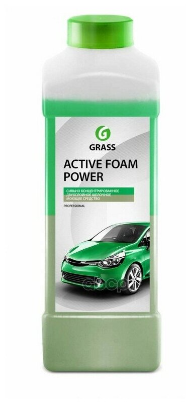 GRASS 113140 активная пена 1л - active foam power: 2х-слойный концентр. для бесконт. мойки авто спец. транспорта